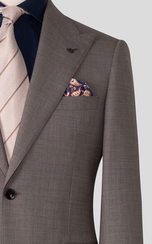 Light Brown Twill Texture - Premium Wedding Suit Fabric