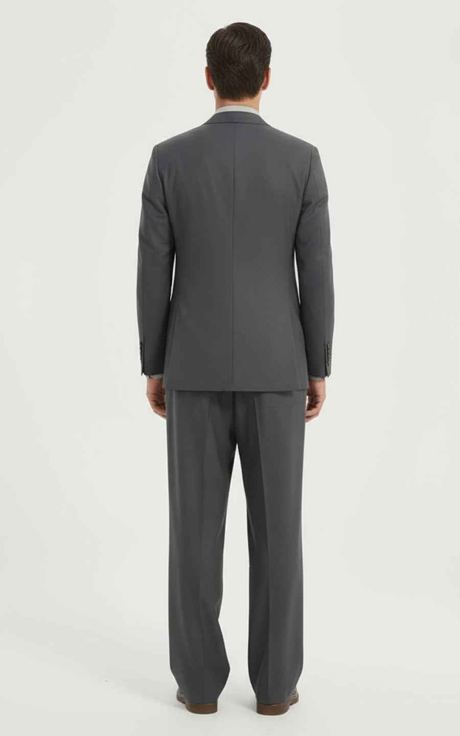 Men's Classic Gray Business Suit - Two Piece Professional Formal Wear