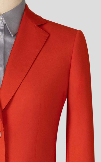 Women's Bold Red Power Suit Set - Statement Blazer