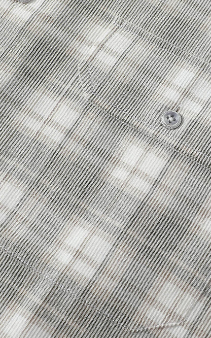 Light grey flannel texture - premium cotton weave