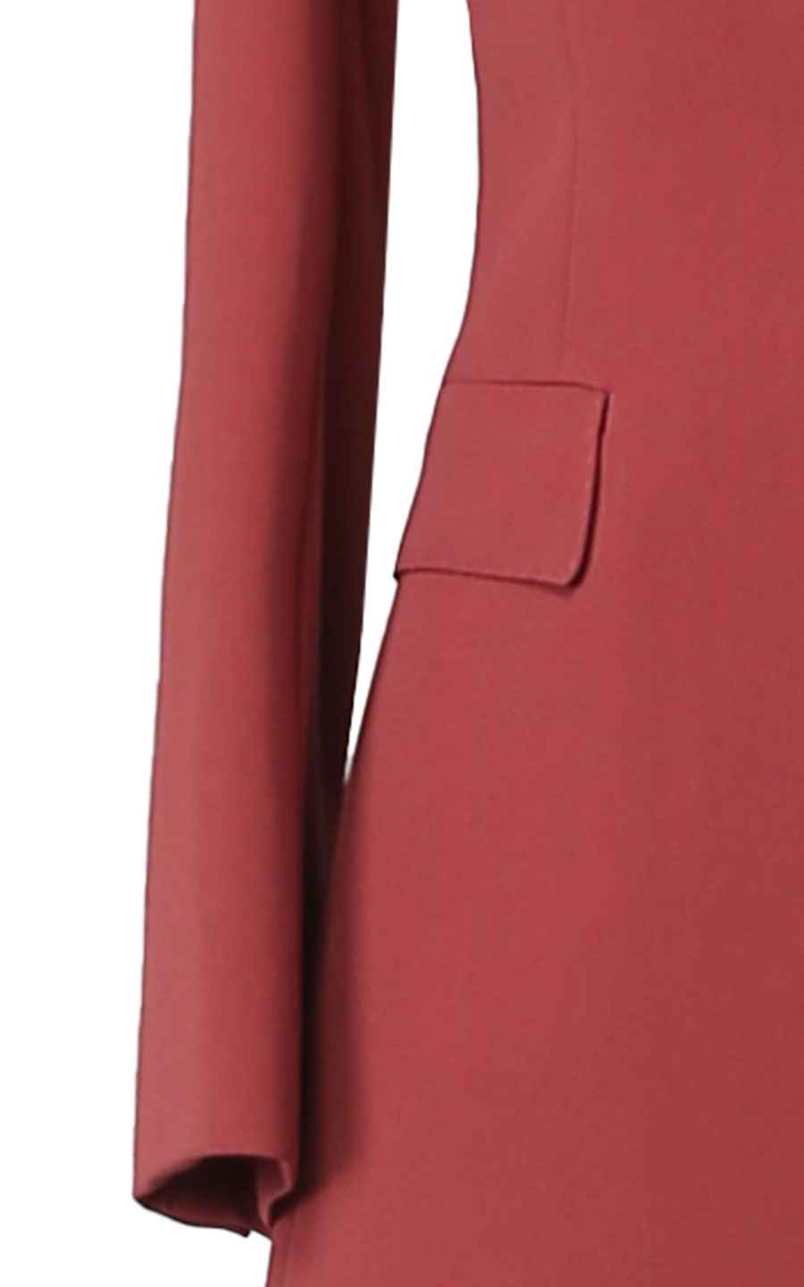 Women's Red Single-Button Blazer