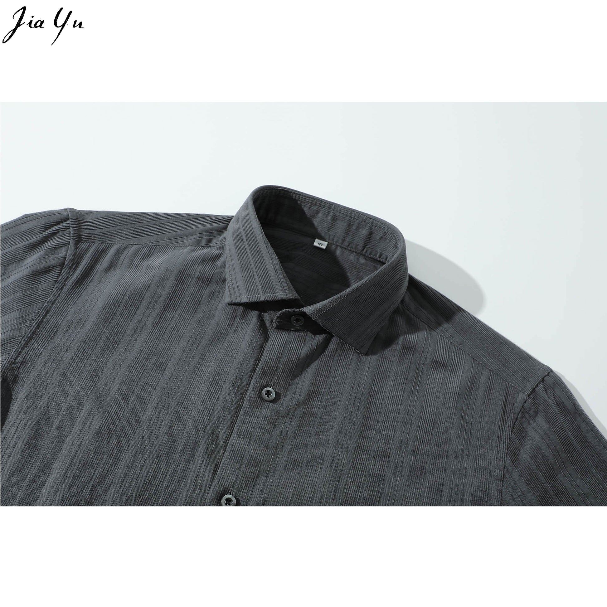 Professional dark gray shirt - anti-wrinkle business
