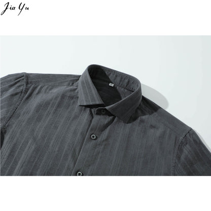 Professional dark gray shirt - anti-wrinkle business
