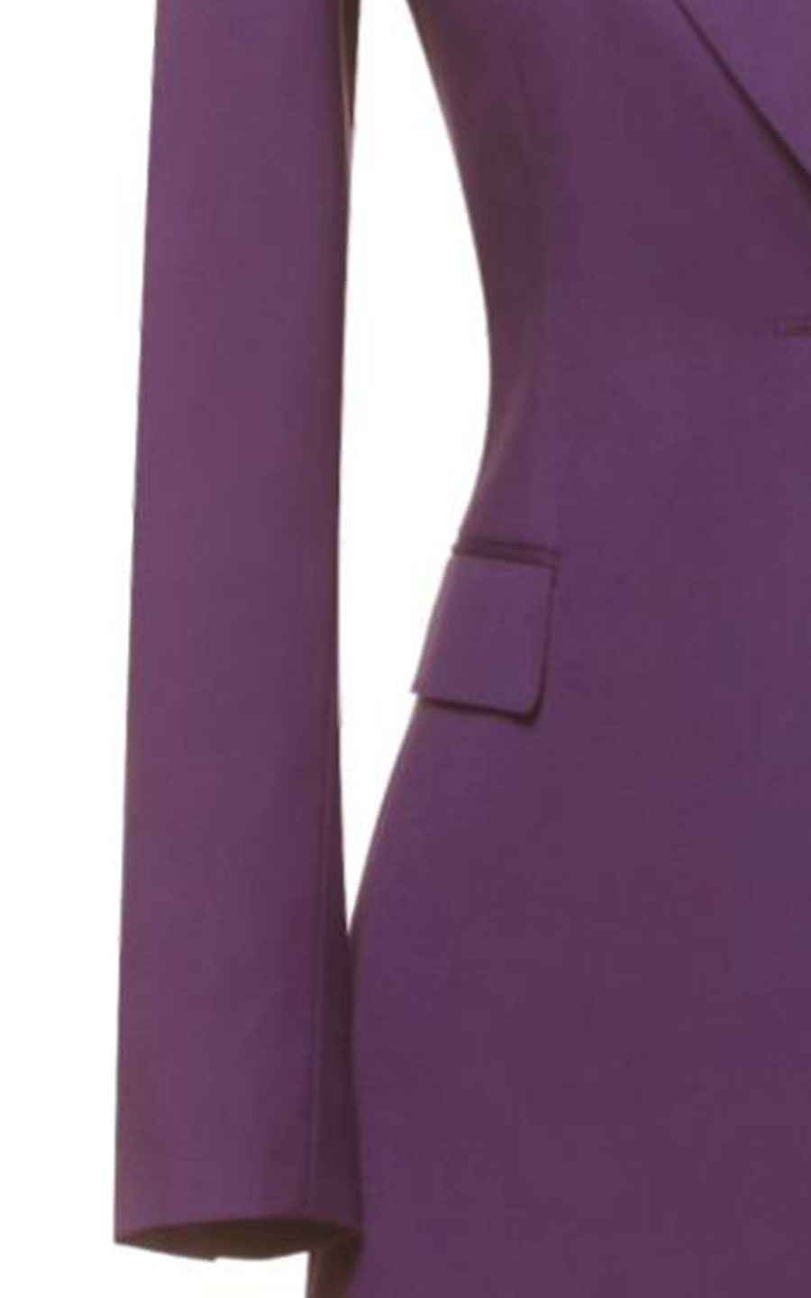 Women's Purple Single Button Blazer Jacket