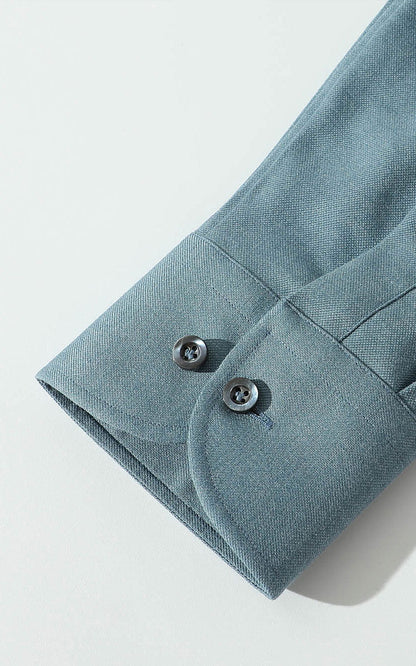 Men's custom modal shirt - celadon flannel twill weave