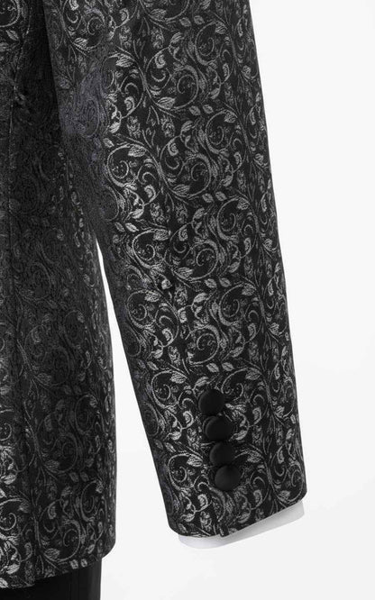 Double-breasted men's black tailcoat suit Coat