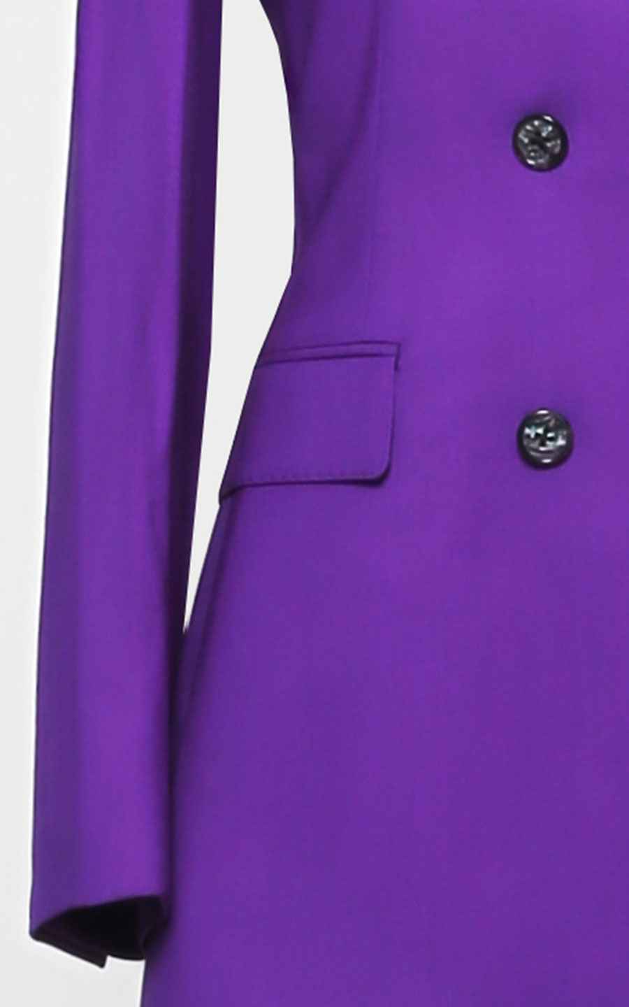Women's Purple Double Breasted Blazer Jacket