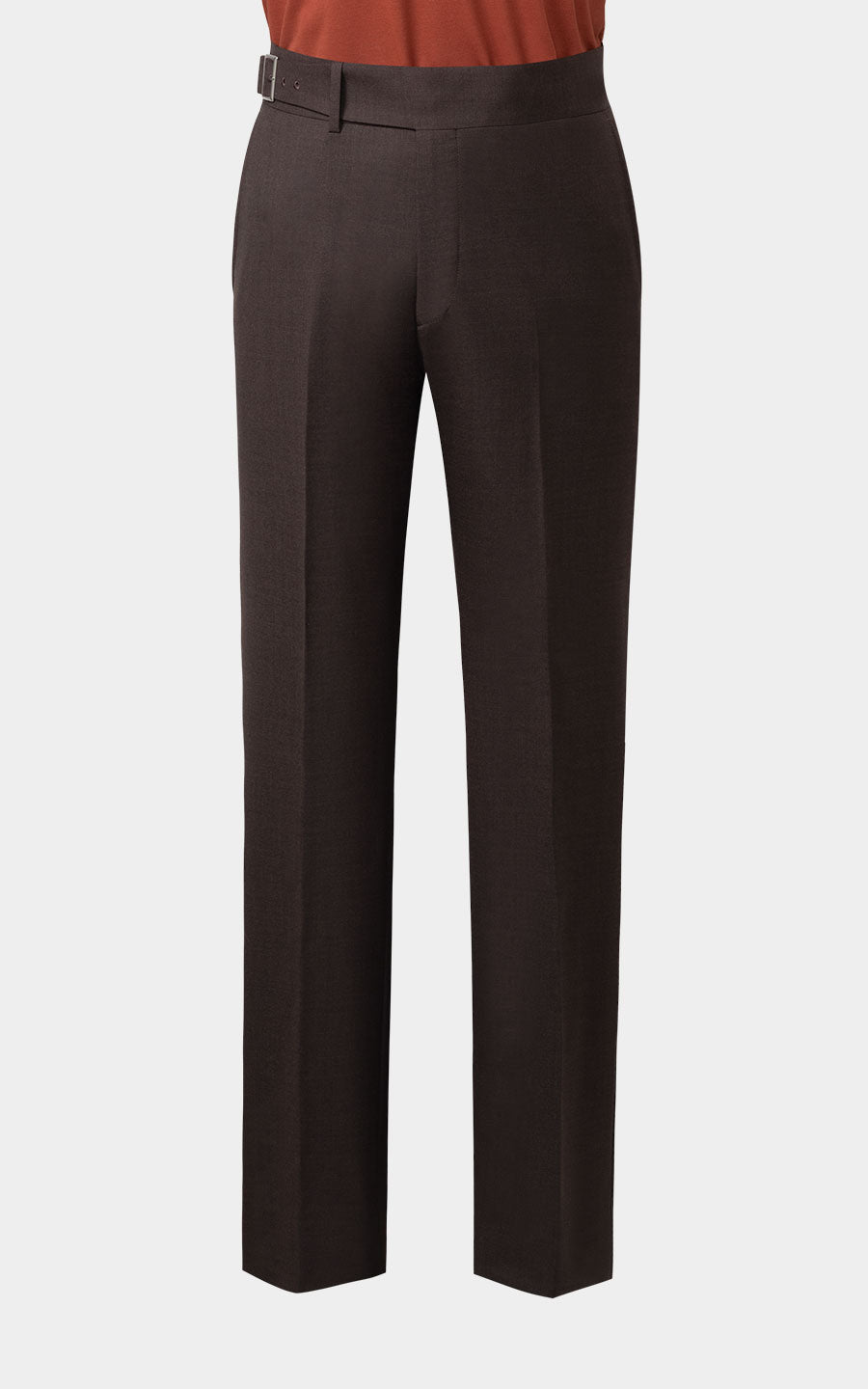Burgundy twill custom suit front view tailored formal