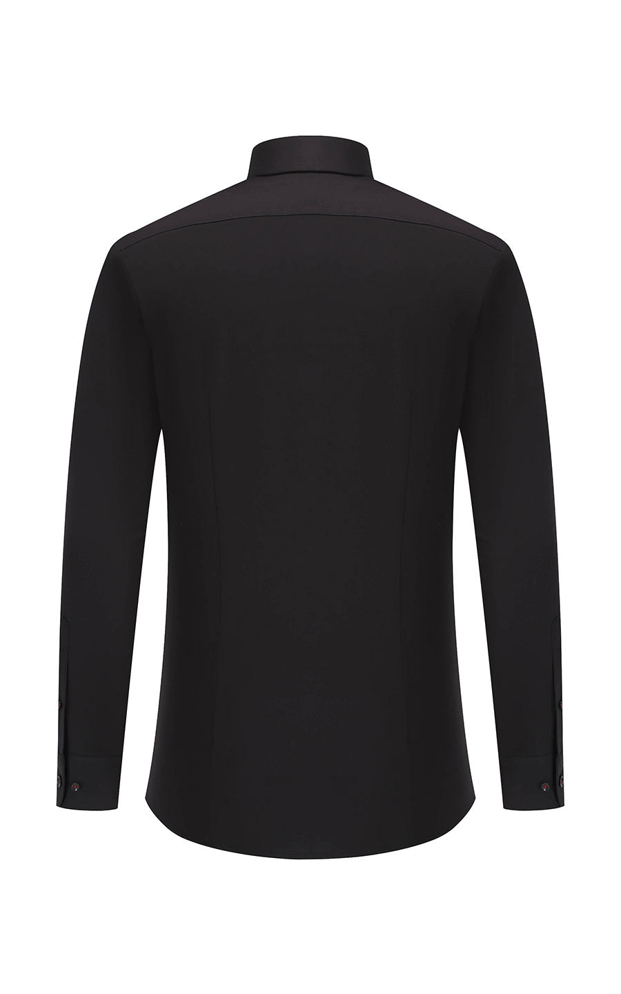 Black dress shirt side view - men's tailored business
