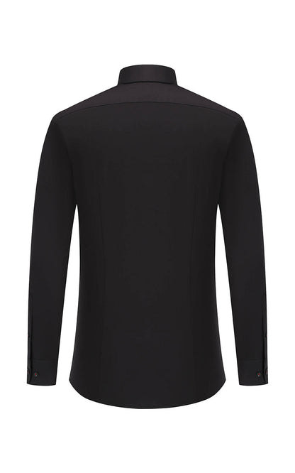 Black dress shirt side view - men's tailored business