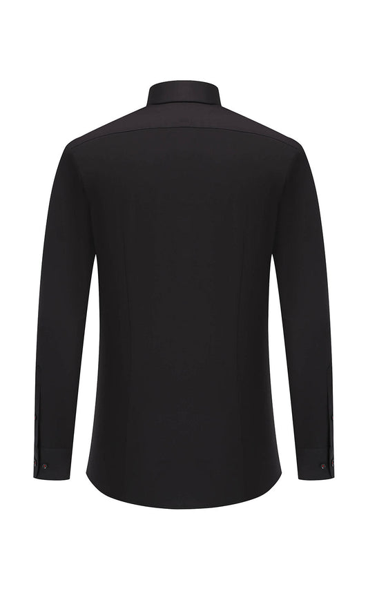 Black dress shirt side view - men's tailored business