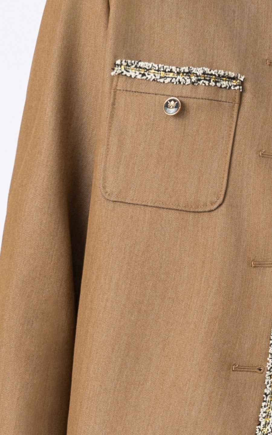 Women's Brown Tweed Suit Set - Jacket & Skirt Ensemble
