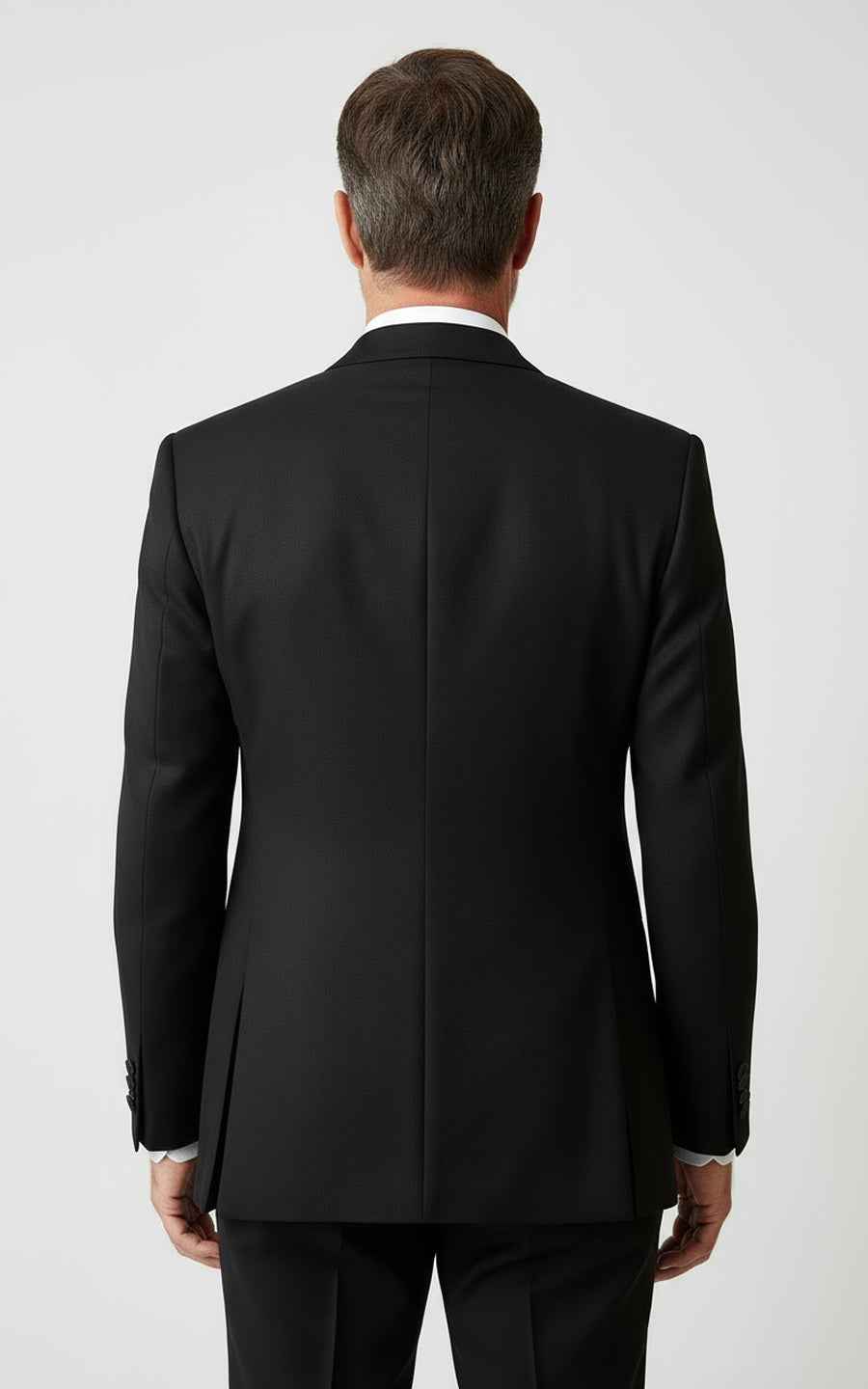 Men's crystal-embellished black evening suit Coat