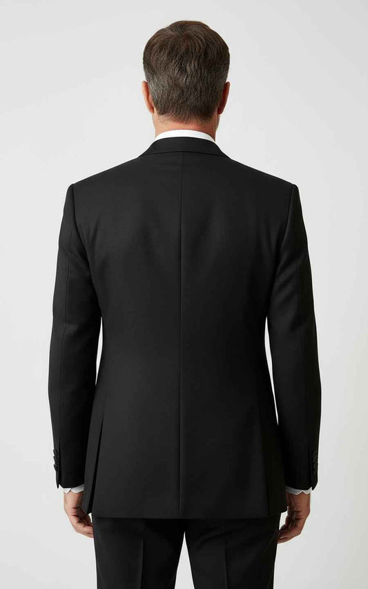 Men's crystal-embellished black evening suit Coat