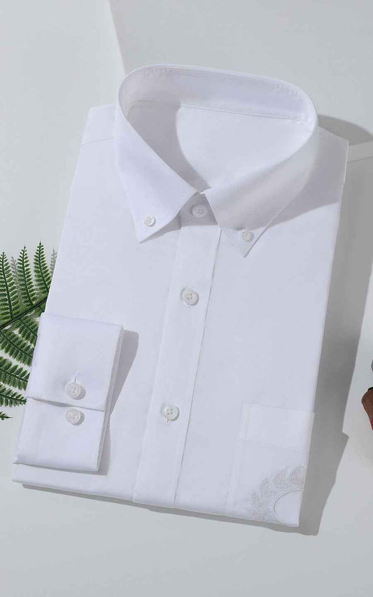 WIFI Men's Organic Cotton Tailored Shirt - White