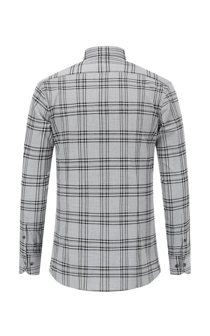 Scottish Plaid Pattern Detail - Premium Men's Shirt