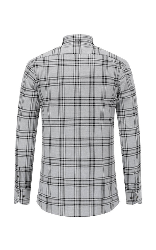Scottish Plaid Pattern Detail - Premium Men's Shirt