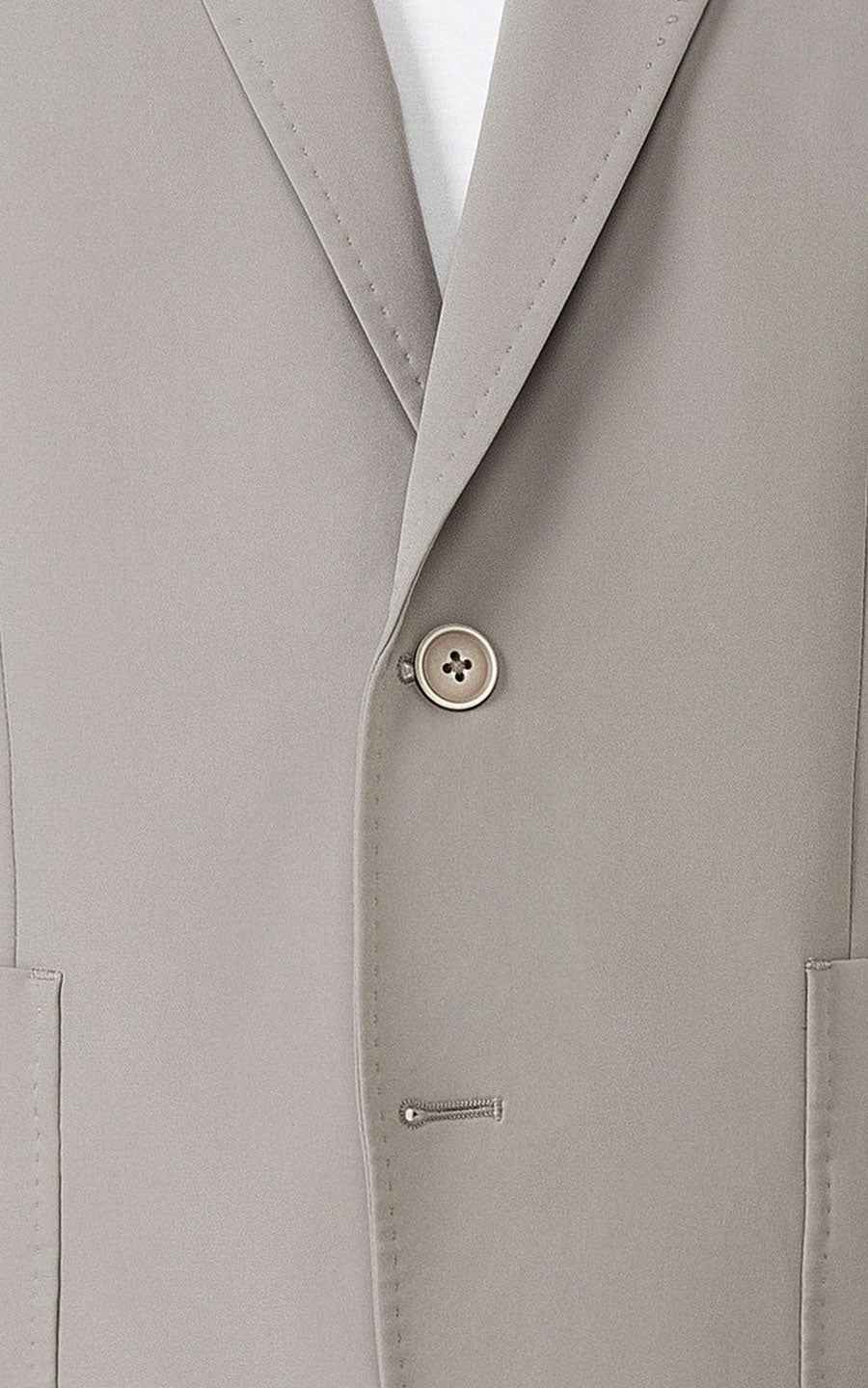 Men's Beige Wool Business Suit - Premium Custom Tailored
