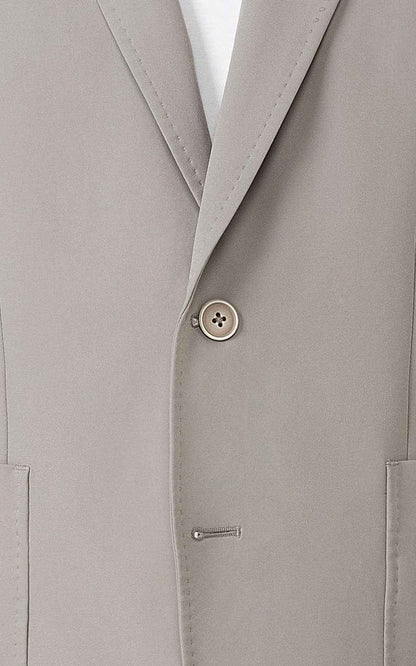 Men's Beige Wool Business Suit - Premium Custom Tailored