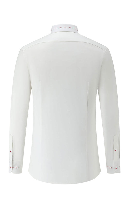 Men's Pearl White Tailored Shirt - WIAI Custom