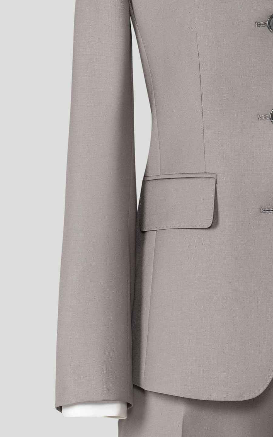 Professional Women's Business Suit - Gray Tailored Set