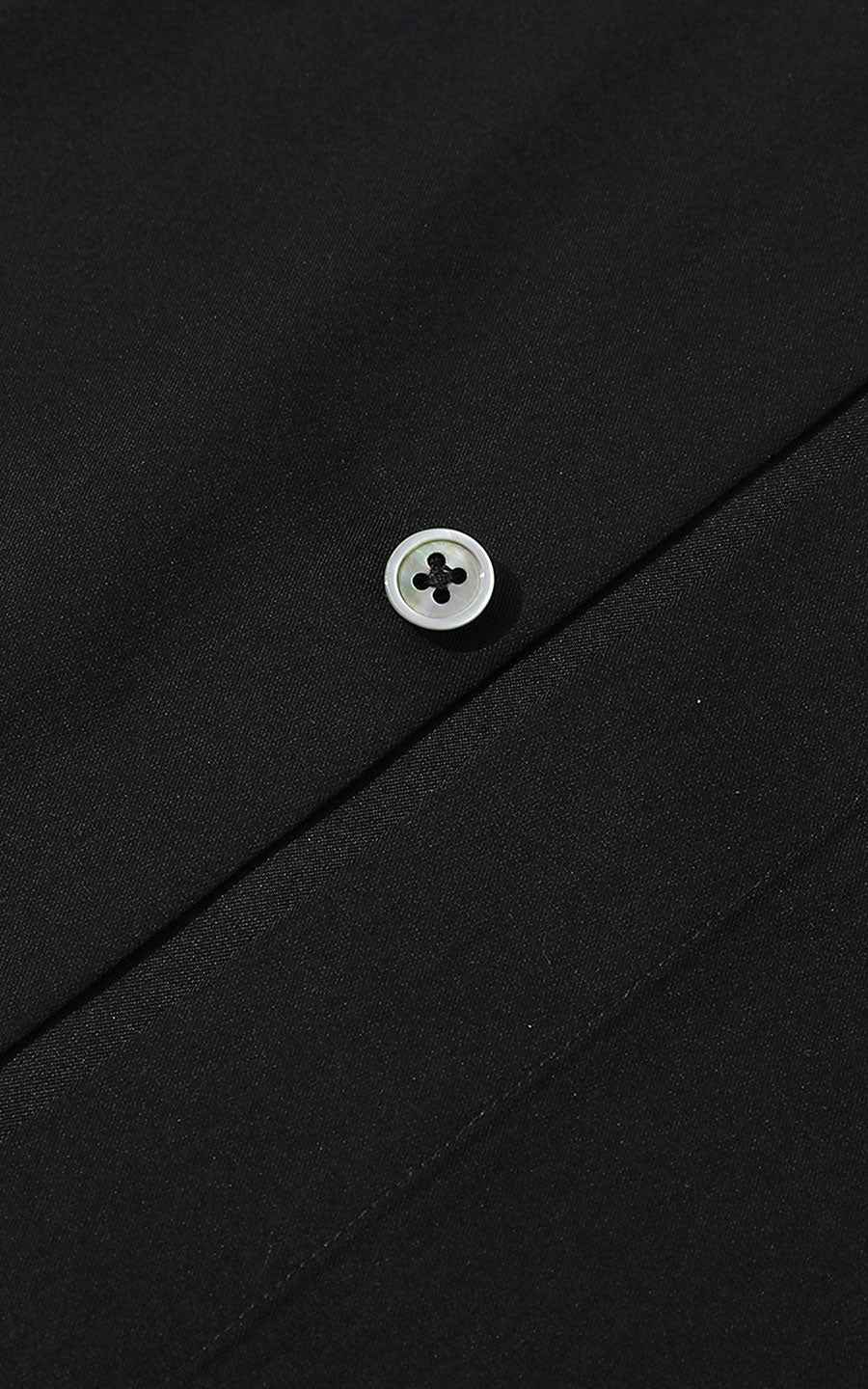 Custom Black Dragon Embroidered Dress Shirt - Tailored Fit