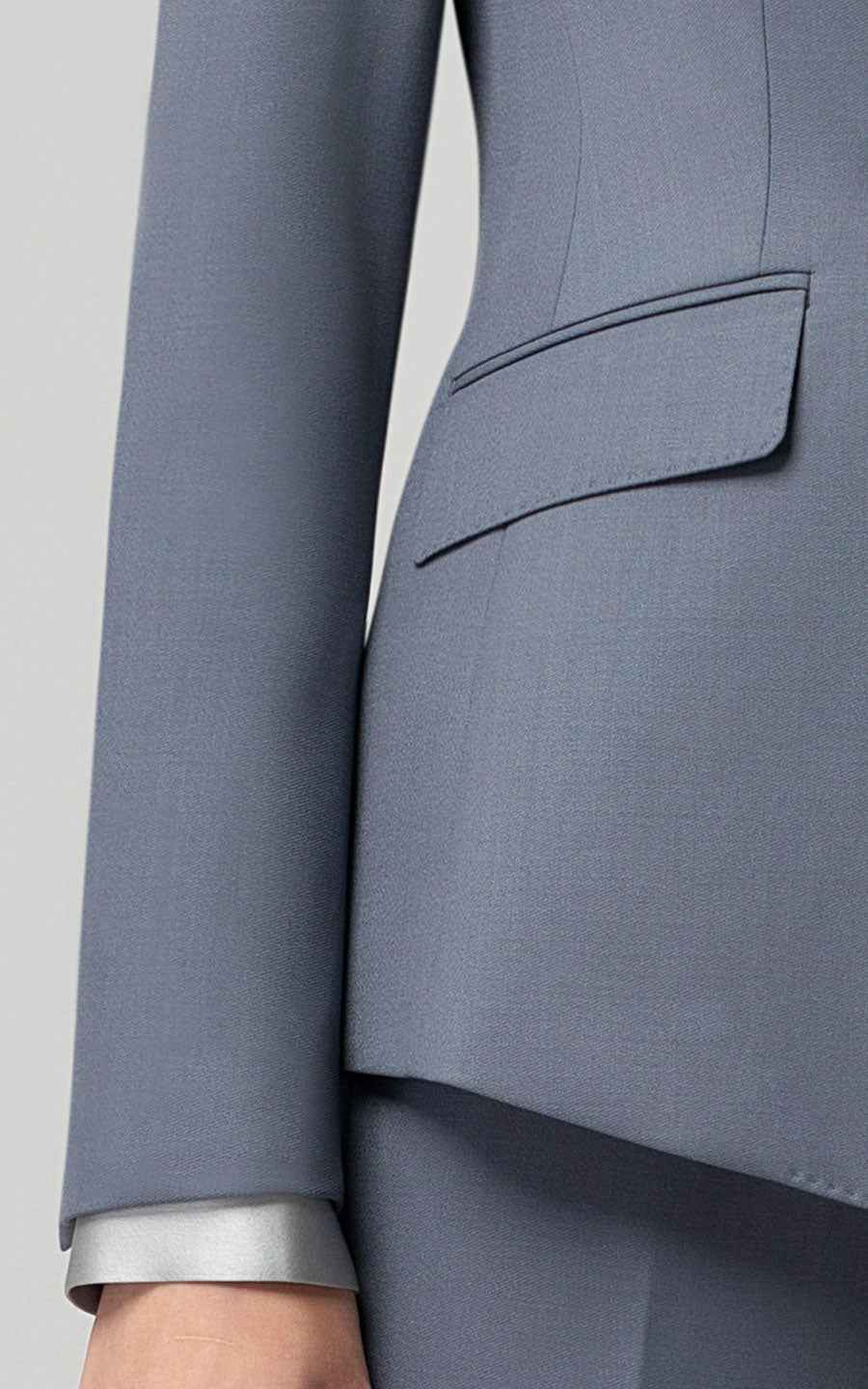 Women's Black Double-Breasted Business Suit Set