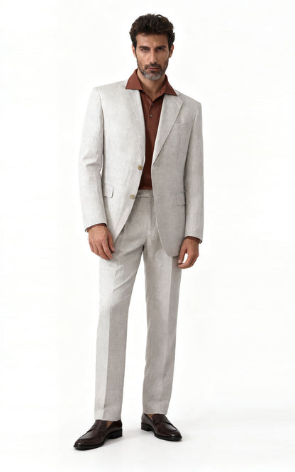 Premium Men's suit customization Linen Business Suit Set