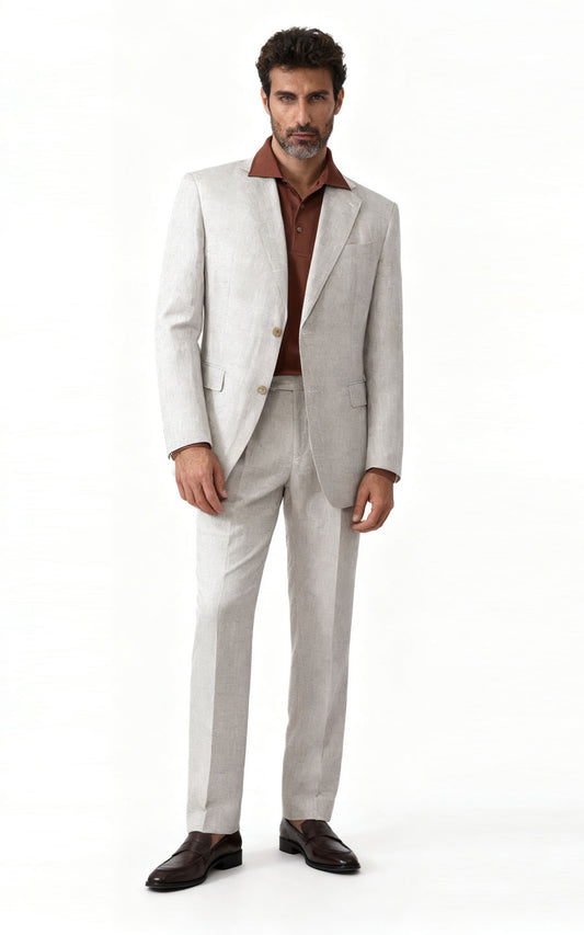 Premium Men's suit customization Linen Business Suit Set