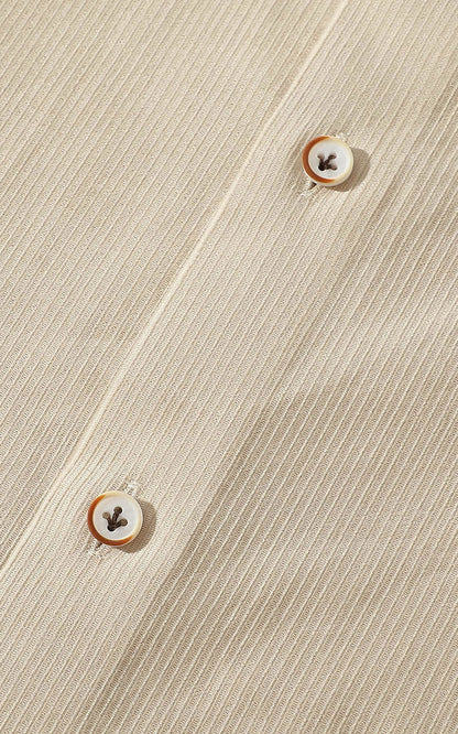Business casual shirt texture - khaki organic flannel