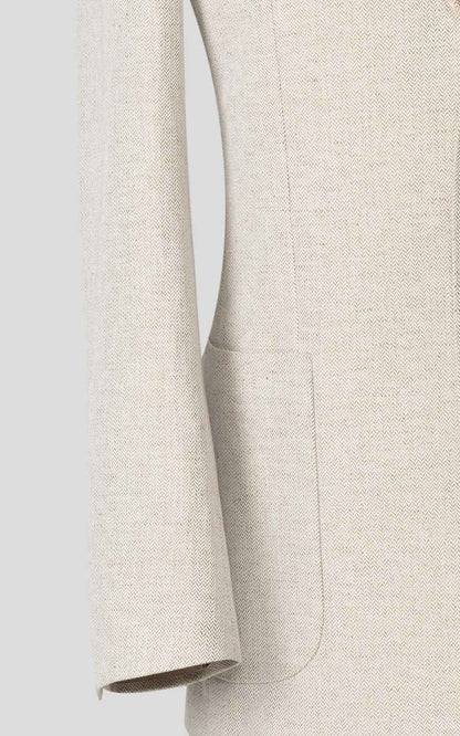 WIAI Men's Beige Linen Casual Suit Set - Tailored Fit