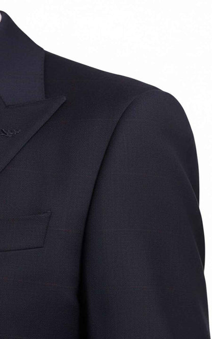 Dark Navy Slim Fit Business Men Suit Custom Tailored Set