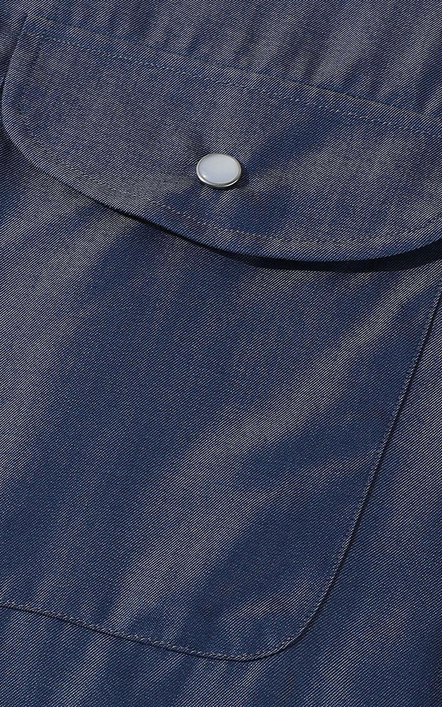 Dark Blue Custom Shirt Collar Detail - Wrinkle-Free