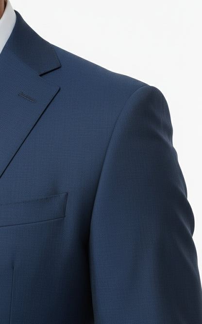 Blue Men's Custom Business Casual Two-Piece Suit Set