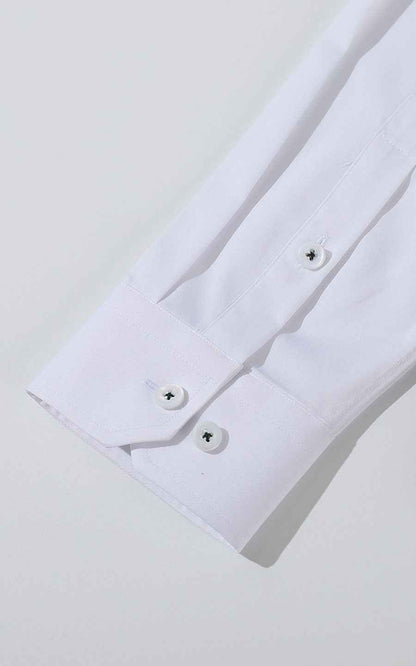Men's Custom Tailored Shirts - Embroidered White Fabric