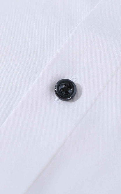 Custom Black & White Elegant Men's Dress Shirt