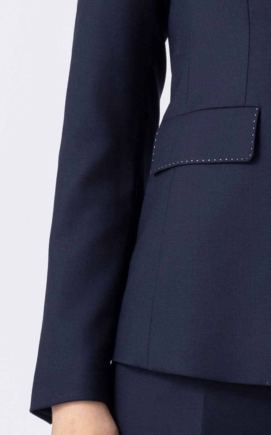 Navy Blue Double-Breasted Blazer Suit - Executive