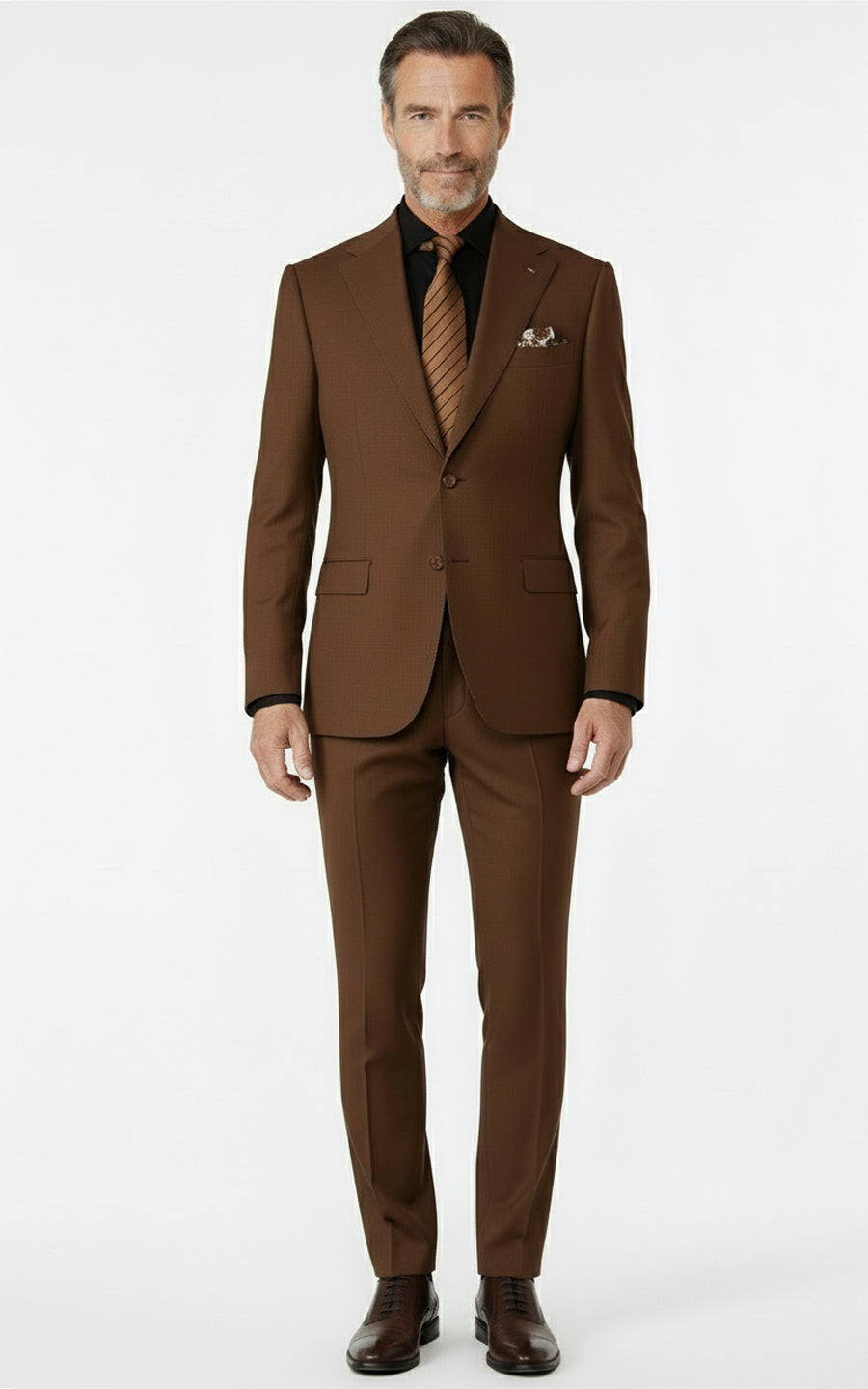 Custom Brown Suit Set Men Formal Business Tailored