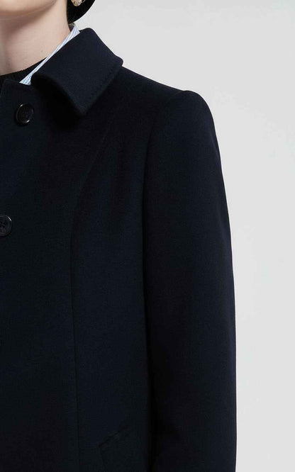 Black Customized Windbreaker Women's Long Jacket Coat