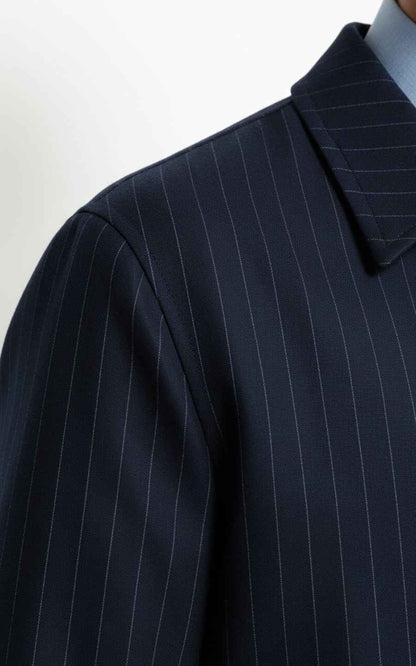 Premium Navy Blue Casual Slim Fit Men's Custom Jacket