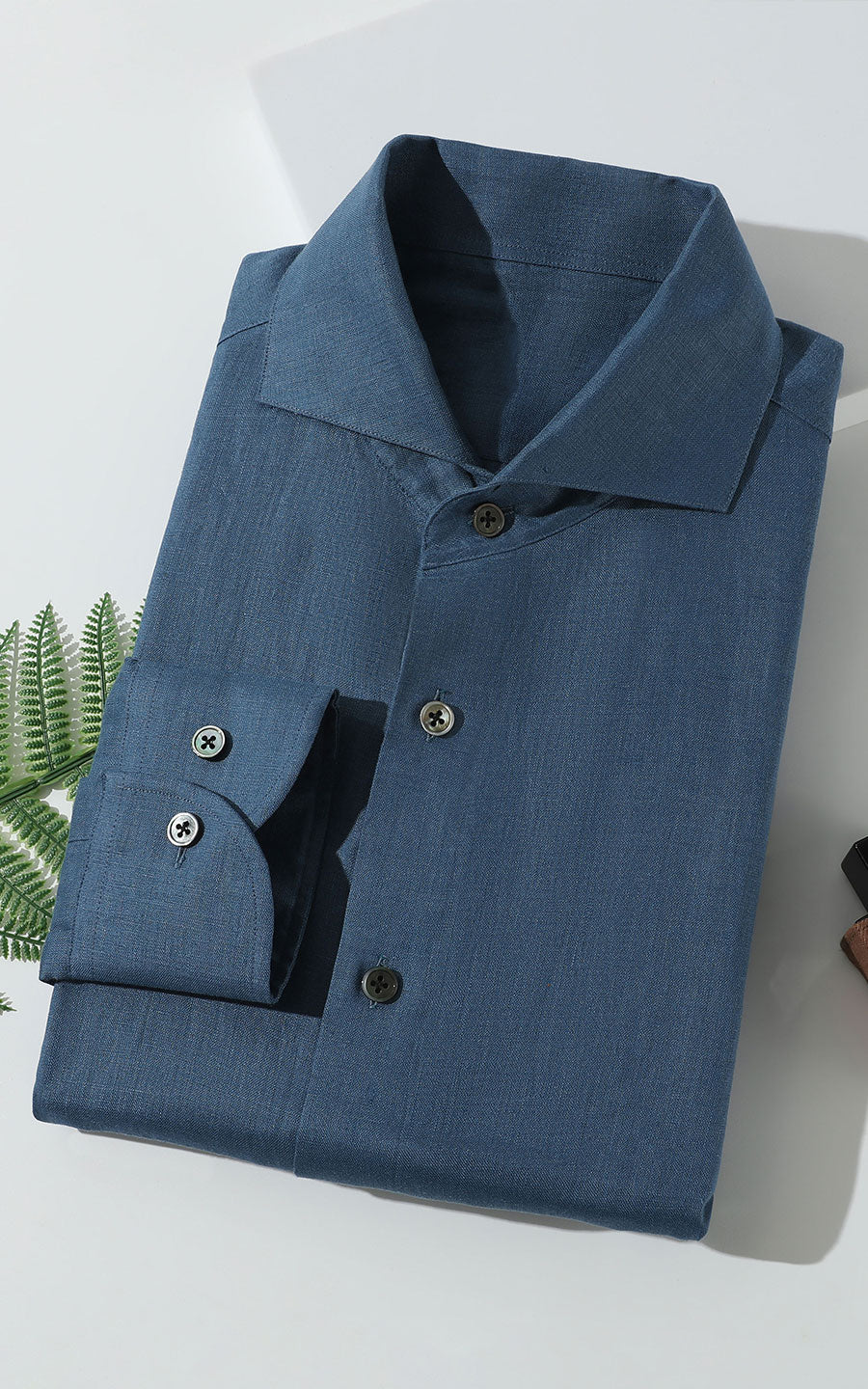 Classic Fit Navy Dress Shirt - Men's Business Wear