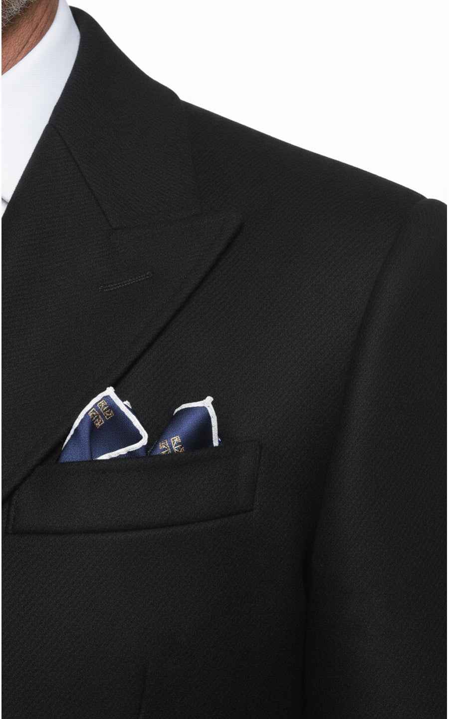 High-end custom black wool men's casual overcoat