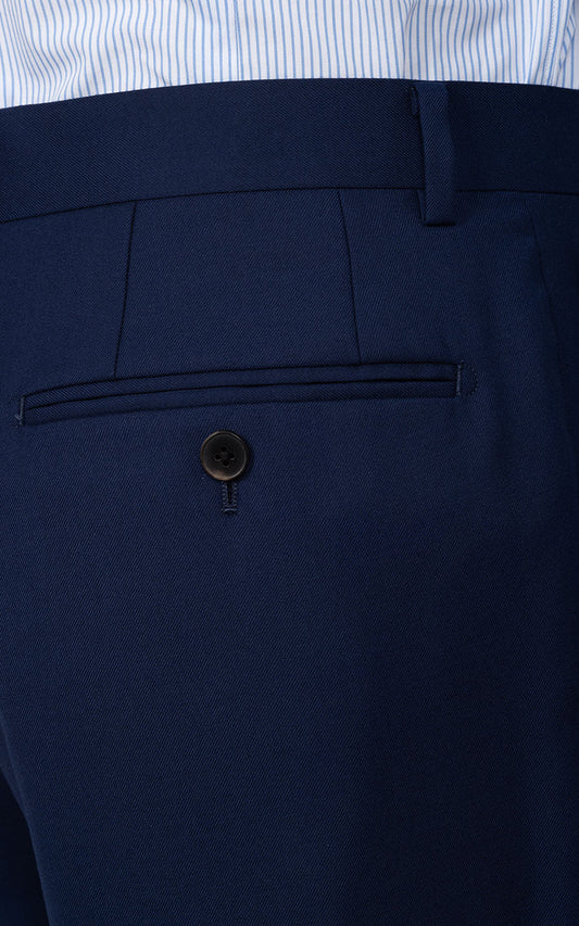 Dark Blue Custom Pants Detail - Premium Twill Fabric