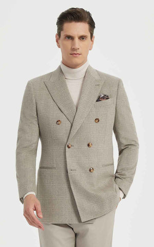 Custom Suits: Double-Breasted Plaid Blazer