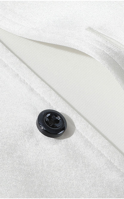Premium Acetate Fabric Detail - White Dress Shirt