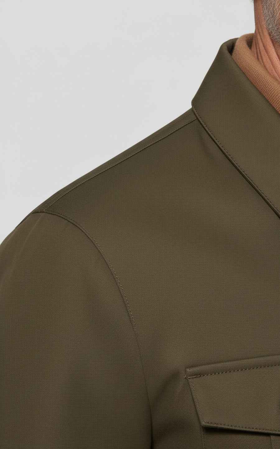 Tailored Green Utility Jacket Men Premium Casual Outerwear