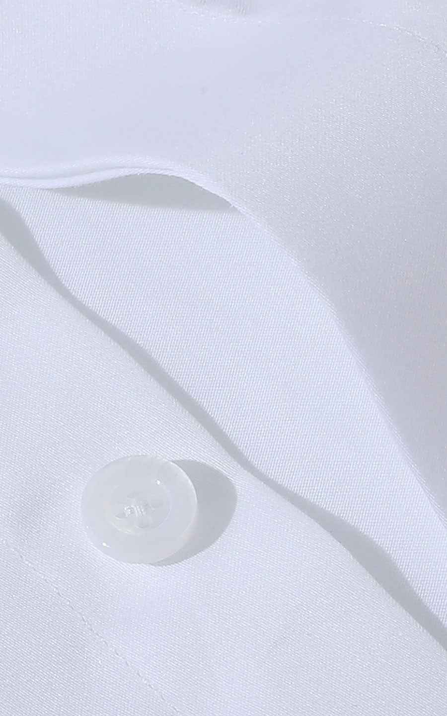 Men's White Bamboo Embroidered Chinese Shirt - Custom Fit