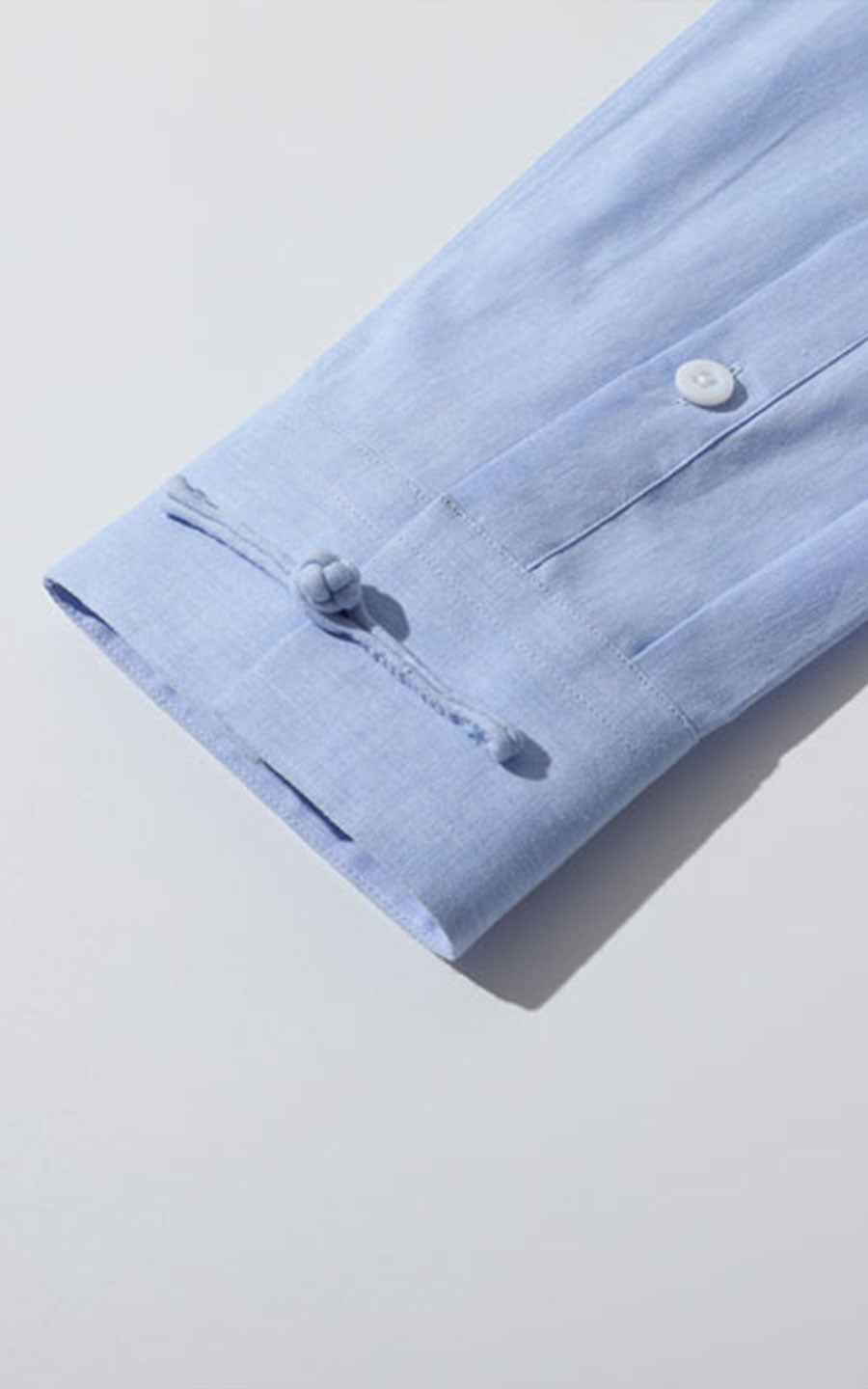 Light Blue Chinese Style Tailored Dress Shirt