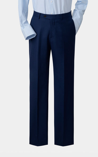 Dark blue twill custom suit tailored to perfection