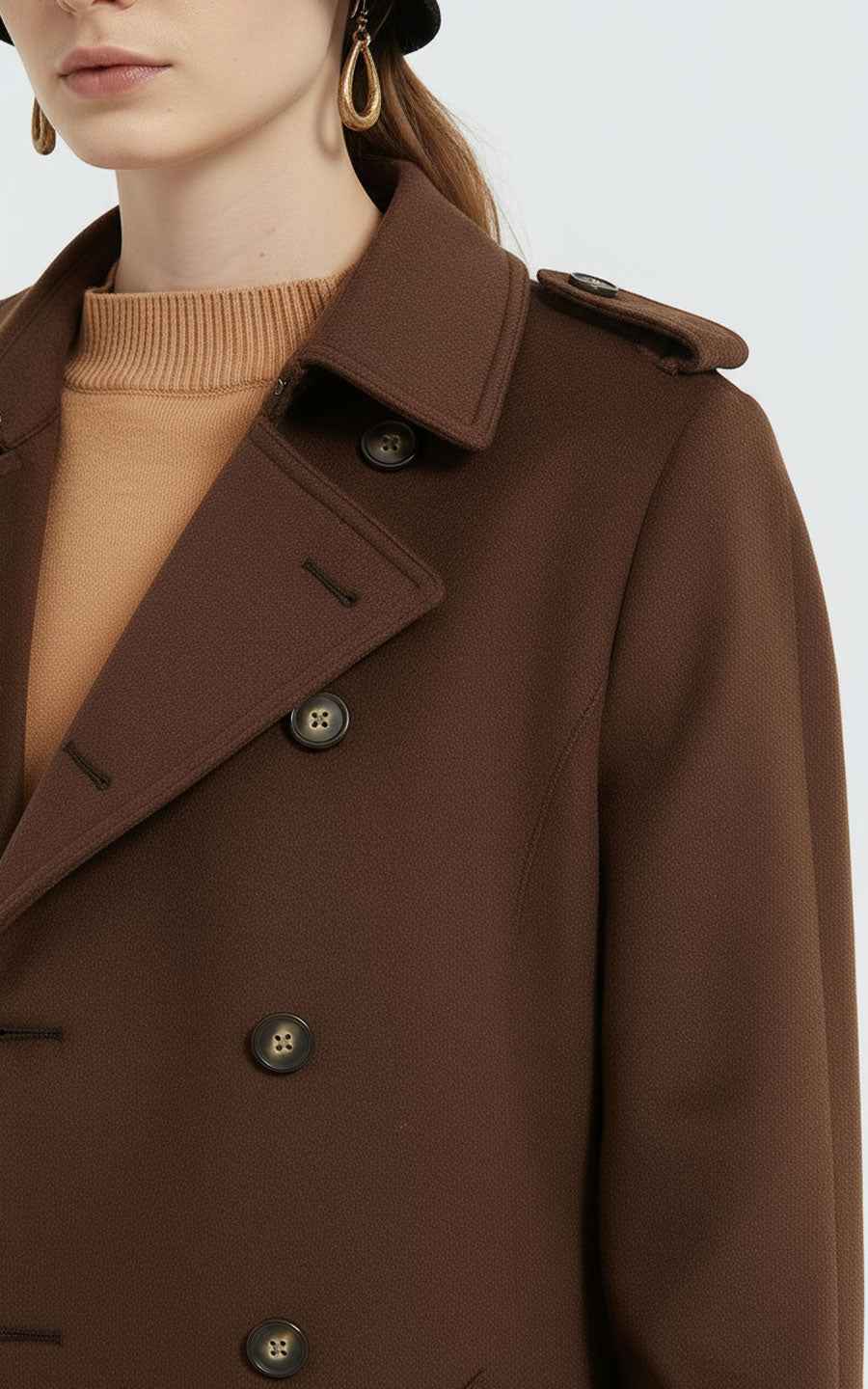 Brown Trench Coat - Classic Double-Breasted Style